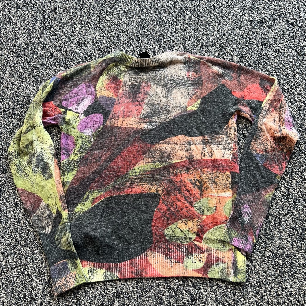 Desigual Camo Petals Colorful Abstract Women's Sweater - Picture 5 of 7